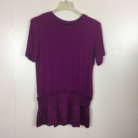 DKNY Short Sleeve Smocking Detail Top Size S - Picture 8 of 8